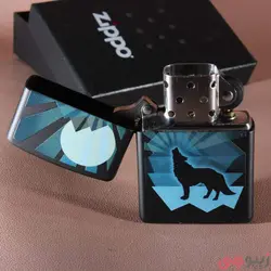 زیپو اصل کد 29864 - Wolf and moon design | ام زیپ