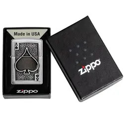 فندک زیپو اصل کد 49637 - Original Zippo Ace Of Spades Emblem | ام زیپ