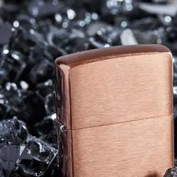 فندک زیپو اصل کد 48107 - Original Zippo Copper With Black Insert | ام زیپ