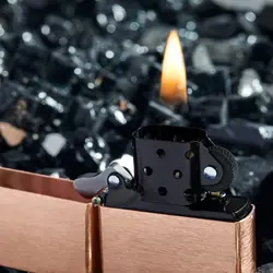 فندک زیپو اصل کد 48107 - Original Zippo Copper With Black Insert | ام زیپ