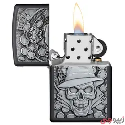 فندک زیپو اصل کد 49183 - Zippo Gambling Skull | ام زیپ