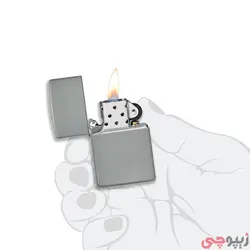 فندک زیپو اصل کد 49452 - Original Zippo Flat Grey | ام زیپ