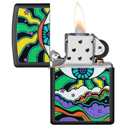 فندک زیپو اصل کد 49699 - Original Zippo Black Light Eye Design | ام زیپ
