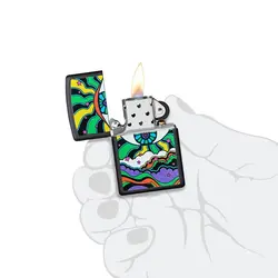 فندک زیپو اصل کد 49699 - Original Zippo Black Light Eye Design | ام زیپ