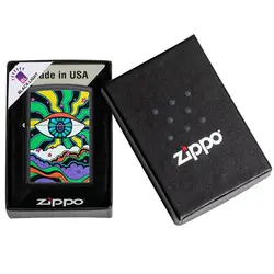 فندک زیپو اصل کد 49699 - Original Zippo Black Light Eye Design | ام زیپ