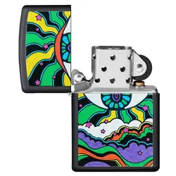 فندک زیپو اصل کد 49699 - Original Zippo Black Light Eye Design | ام زیپ