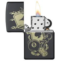 فندک زیپو اصل کد 49257 - Original Zippo Gambling Design | ام زیپ