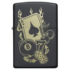 فندک زیپو اصل کد 49257 - Original Zippo Gambling Design | ام زیپ