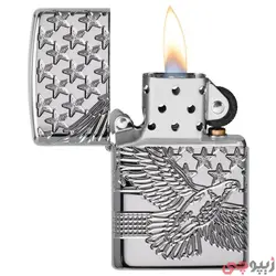 فندک زیپو اصل کد 49027 - Original Zippo Patriotic Design | ام زیپ
