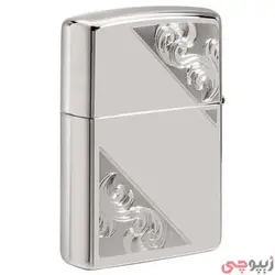 فندک زیپو اصل کد 49479 – Original Zippo Sterling Diagonal Filigree | ام زیپ