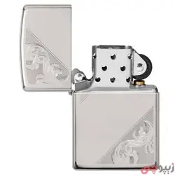 فندک زیپو اصل کد 49479 – Original Zippo Sterling Diagonal Filigree | ام زیپ