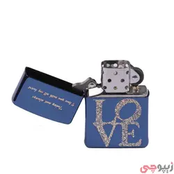 فندک زیپو اصل باطراحی جمله‌ی دوستت دارم به صورت برجسته – Japan Design Zippo Lighter Za-3-37b | ام زیپ