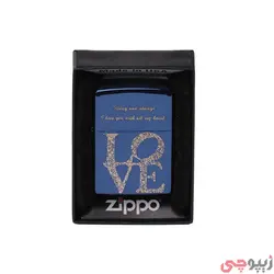 فندک زیپو اصل باطراحی جمله‌ی دوستت دارم به صورت برجسته – Japan Design Zippo Lighter Za-3-37b | ام زیپ