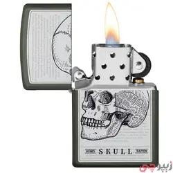 فندک زیپو اصل کد 49602 - Original Zippo Skull Design | ام زیپ