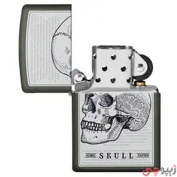 فندک زیپو اصل کد 49602 - Original Zippo Skull Design | ام زیپ