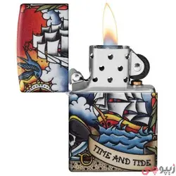 فندک زیپو اصل کد 49532 - Nautical Tatto Design | ام زیپ