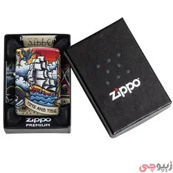 فندک زیپو اصل کد 49532 - Nautical Tatto Design | ام زیپ