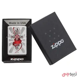 زیپو اصل کد 28526 - Original Zippo Cross With Wings | ام زیپ