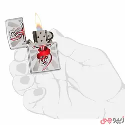 زیپو اصل کد 28526 - Original Zippo Cross With Wings | ام زیپ