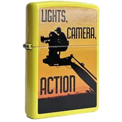 فندک زیپو اصل کد 24839 - Camera Man on a Yellow Zippo | ام زیپ