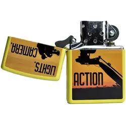 فندک زیپو اصل کد 24839 - Camera Man on a Yellow Zippo | ام زیپ