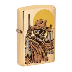 فندک زیپو اصل کد 48519 - Original Zippo CowBoy Skull Design | ام زیپ