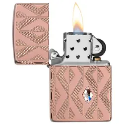 فندک زیپو اصل کد 49702 - Original Zippo Geometric Diamond Pattern | ام زیپ