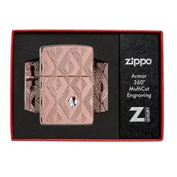 فندک زیپو اصل کد 49702 - Original Zippo Geometric Diamond Pattern | ام زیپ