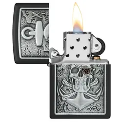 فندک زیپو اصل کد 48122 - Original Zippo Skull Anchor Emblem | ام زیپ