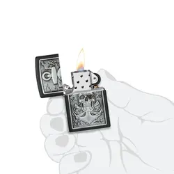 فندک زیپو اصل کد 48122 - Original Zippo Skull Anchor Emblem | ام زیپ
