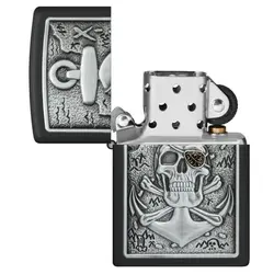 فندک زیپو اصل کد 48122 - Original Zippo Skull Anchor Emblem | ام زیپ