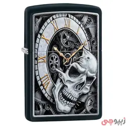 زیپو اصل کد 29854 - Skull Clock Design | ام زیپ