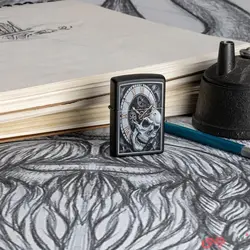 زیپو اصل کد 29854 - Skull Clock Design | ام زیپ
