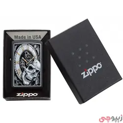 زیپو اصل کد 29854 - Skull Clock Design | ام زیپ