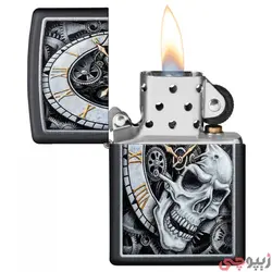 زیپو اصل کد 29854 - Skull Clock Design | ام زیپ