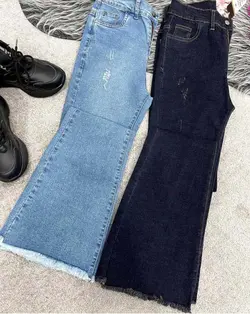 شلوار جین بگ بغل چاک دار