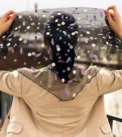 مینی اسکارف توری گل سنبل