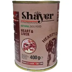 کنسرو نچرال سگ شایر طعم دل و جگر 400 گرمی - پت شاپ حامی پت