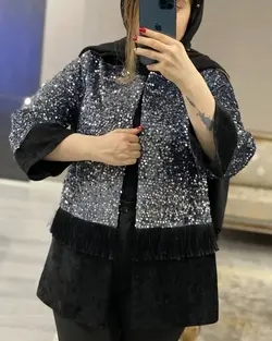 مانتو پولک مخمل