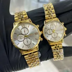 ست ساعت سیتیزن✔️کیفیت عالی ✔️ بند فلزی ✔️دارای روز شمار ✔️طرح سه موتور. قیمت ست زده شده