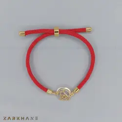 دستبند طلا بند ابریشمی گل رز - گالری طلای زرخانه