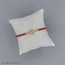 دستبند طلا بند ابریشمی گل رز - گالری طلای زرخانه