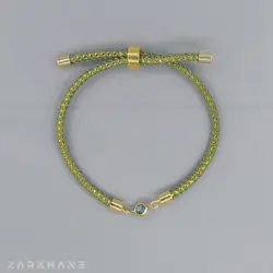 دستبند طلا بند ابریشمی نگین - گالری طلای زرخانه