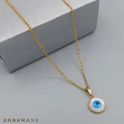 پلاک طلا چشم نظر بدون زنجیر - گالری طلای زرخانه