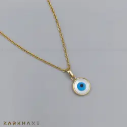 پلاک طلا چشم نظر بدون زنجیر - گالری طلای زرخانه