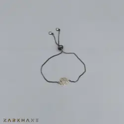 دستبند طلا بند ابریشمی گل قلب - گالری طلای زرخانه