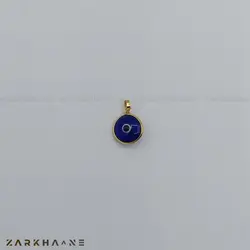 پلاک آویز طلا چشم نظر سرمه ای - گالری طلای زرخانه