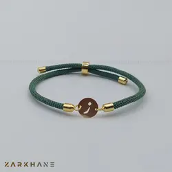 دستبند طلا حرف ز بند ابریشم - گالری طلای زرخانه