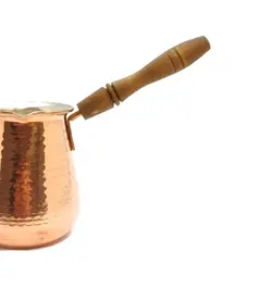 قهوه جوش مسی دسته چوبی