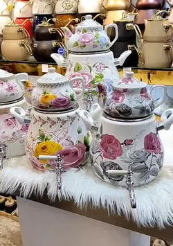 کتری قوری تمام لعابی هوم لوکس